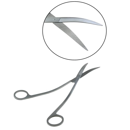 DGZZI 25cm Wave Scissors Stainless Steel Aquatic Weed Pruning Tool Fish Tank Aquarium Cleaning Flat Sand Shovel Algae Scraper Pet Supplies