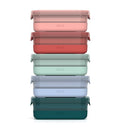 Ello Plastic Meal Prep Set BPA Free Plastic Food Storage Container with Silicone Boot and Airtight Lids, Dishwasher, Microwave, and Freezer Safe. - style: 3.7 Cup Meal Prep Melon