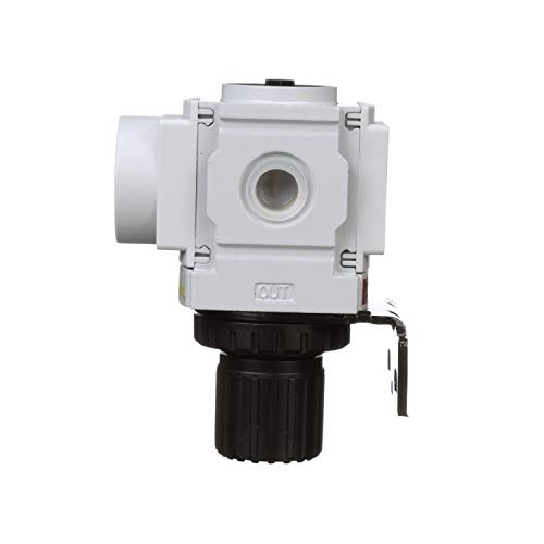 PneumaticPlus PPR2-N02BG Miniature Compressed Air Pressure Regulator 1/4" NPT - Embedded Gauge, Bracket - size: 1/4" NPT