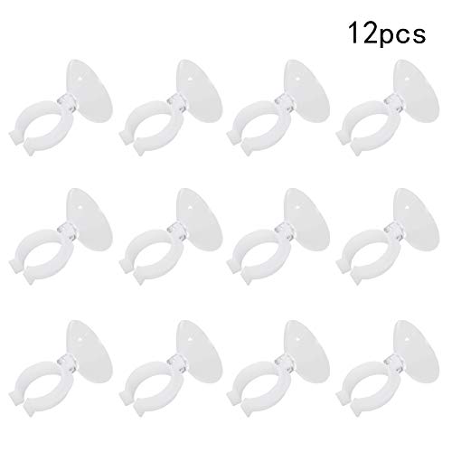 MroMax Aquarium Suction Cup Clips Airline Tubing Hose Heater Clips Clamps Holder for Fish Tank Clear 28mm to 32mm 12Pcs - size: 12pcs 28mm to 32mm