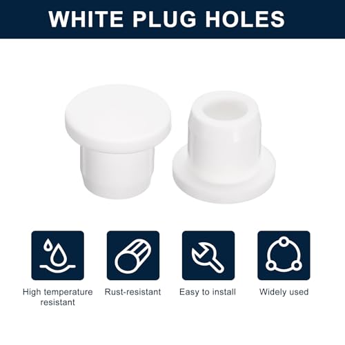 uxcell 4 Pieces White Plug Holes, T11 Waterproof Rubber Button Plug for 11mm / 0.43" Hole - size: 11mm
