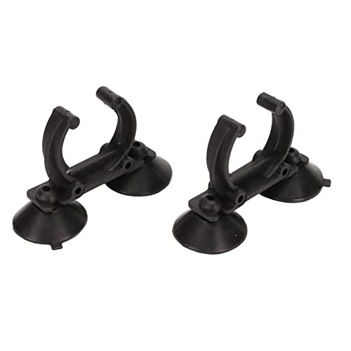 GLOGLOW 2 Pack Aquarium Suction Cups with Clips, Underwater Heater & Light Holder for Fish Tank, Secure Fixing for Heaters, Filters, Airline Tubing and Decorations