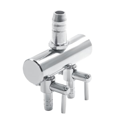 Aquarium Air Pump Valve, Aquarium Air Line Splitter Metal Fish Tank Distributor - size: 2 Way