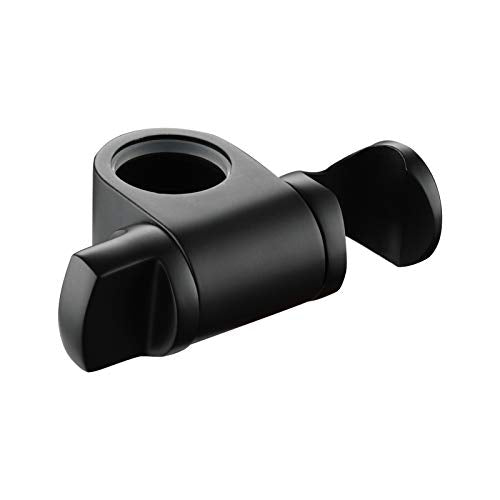 Tecmolog Hand Held Shower Head Holder Stainless Steel Height/Angle Adjustable 25 mm Shower Slide Bar Bracket Holder Black, ST35B - color: Black