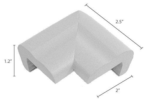 KidKusion Jumbo Corner Cushion | Made in USA | Taupe | 4 Pack | Furniture and Corner Protector - color: Taupe, size: 4 Pack