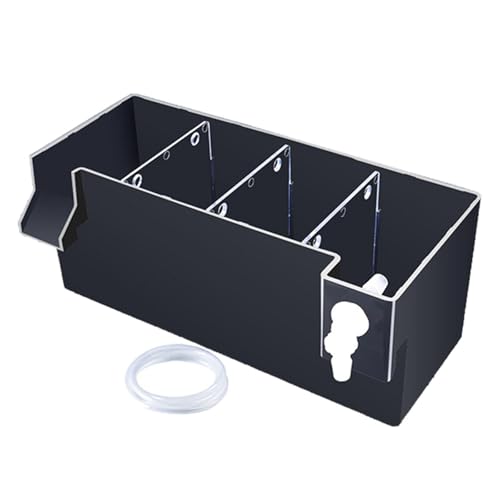 Aquarium Filter Hang on Back External Filter Box Multilayer Filtration Drawer Tray Easy Maintenance Quiet Water Circulation Suitable for Fish Tank, Black 24x10.5x10cm - color: Black 24x10.5x10cm