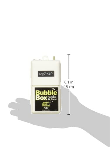 Marine Metal B-11 Bubble Box Live Bait Aerator, Water Resistant Air Pump, Portable & Battery Powered