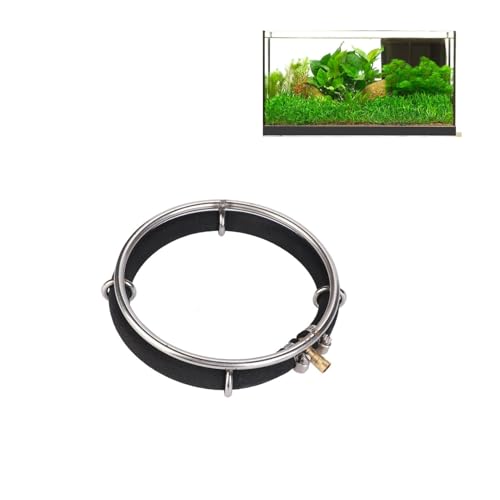 Cyrank Aquarium Air Stone, Fish Tank Bubbler Round Air Bubble Diffuser Rings Round Bubble Stone for Aquarium Water Pipe Bubbler Airstone Bubbler(15cm) - size: 15cm