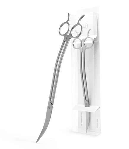 UNS Pro Aquascaping Tools - Stainless Steel Aquarium Accessories for Trimming Stem & Carpet Aquatic Plants, Coral Cutting in Freshwater, Reef, Terrarium or Vivarium Tanks - Wave Scissors, Grey - color: Grey