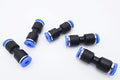 Push to Connect Fitting 5/32" Tube OD, Pneumatic Air Water Straight Union Two Way Connector/Coupler (Pack of 5) - size: 5/32 inch - 5/32 inch