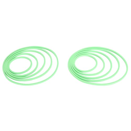 Gavigain Aquarium Feeding Ring Set, 5 Sizes, EVA Foam, Prevents Food, Promotes Water Circulation, Ideal for Fish, Turtles, Plants (10pcs Green) - color: 10pcs Green