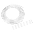 uxcell Flexible PVC Tubing, 2mm ID x 4mm OD - 6.6 Feet Long Clear Vinyl Water Pipe, Lightweight Plastic Hose Water Pipe with Zip Ties for Aquaponics, Air Hose, Irrigation - size: 2mm ID x 4mm OD