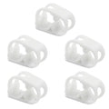 1/4" - 1/2" Plastic Tubing Clamps, 5 Pcs Adjustable Tube Clamp, Peg Tube Clip, Laboratory Pinch Valve Flow Control Hose Clamp for Control Wine, Beer Bottle and Infusion Bottle (White) - size: 1/4" - 1/2"