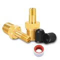 GODESON 1/4" NPT Tank Valve, Anti-Corrosion Brass Schrader Valve with 1/4" Male NPT,Using with Air Compressor Tanks with Sealing Caps (Pack of 2) - style: 1/4"NPT(Pack of 2)