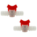 DGZZI Barbed Ball Valve 2PCS 3/4-Inch ID in-Line Ball Valves Shut-Off Switch Hose Barb Connectors with Hose Barb for Drip Irrigation and Aquariums White - size: 3/4inch