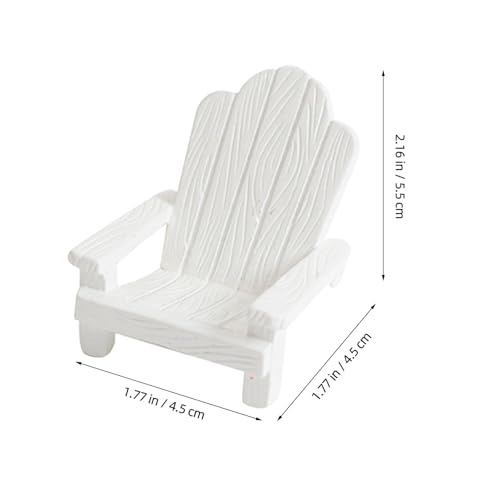 Garneck 2pcs Miniature Mini Beach Chair Furniture Terrariums Decoration Aquarium Ornament Mediterranean Figurines Umbrella Summer Home Accents Decor Mini Desktop Decor Rocking Chair Cute