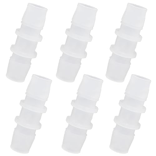 Plastic Hose Barb Fitting, 1/2" x 1/2" Pipe Connectors, Barbed Splicer Mender Joint Adapter Union Fitting, 6 Pcs - size: 0.5 Inch
