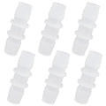 Plastic Hose Barb Fitting, 1/2" x 1/2" Pipe Connectors, Barbed Splicer Mender Joint Adapter Union Fitting, 6 Pcs - size: 0.5 Inch