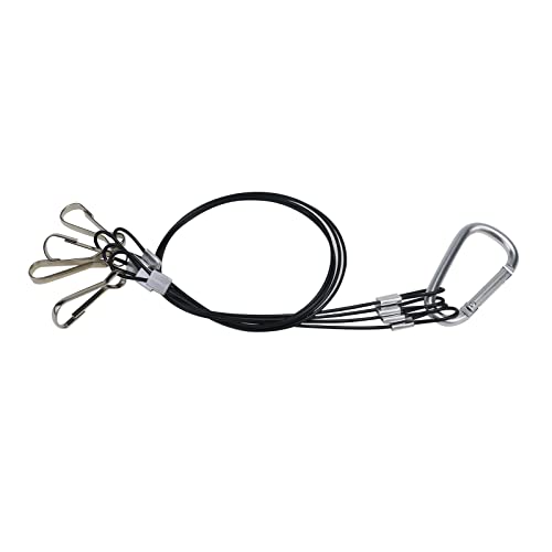 MY MIRONEY Stainless Steel Wire Rope Hanger Hanging Basket Plant Hanger Holders for Indoor and Outdoor Plants LED Grow Light Rope Hanger Pack of 6