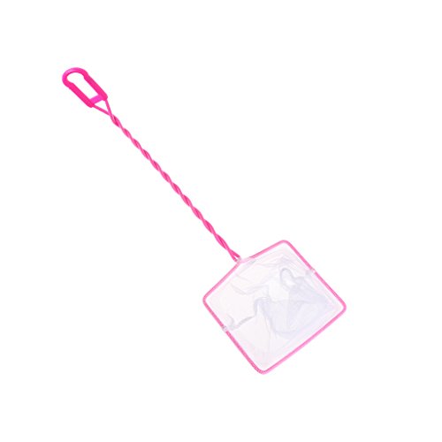 Fishing Tank Net Plastic Soft Square Mesh Fish Shrimp Capture for Aquarium Tools Pink Rectangle 4