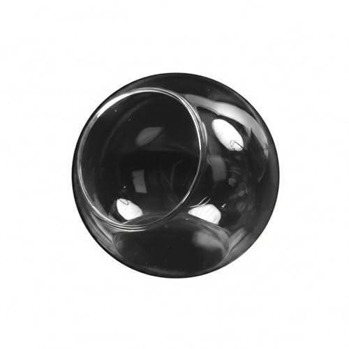 Glass Aquarium Ornament, Transparent Round Glass Ornament for Fish Tank, Compact Decor Piece (1 PC)