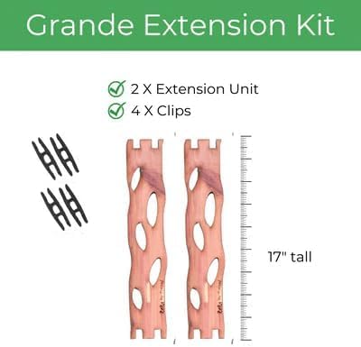Treleaf Zella Grande Extension Kit - Wooden Extendable Plant Trellis (2 Extensions) for Indoor Climbing Houseplants - Modular Plant Support - size: Grande - Extension Kit