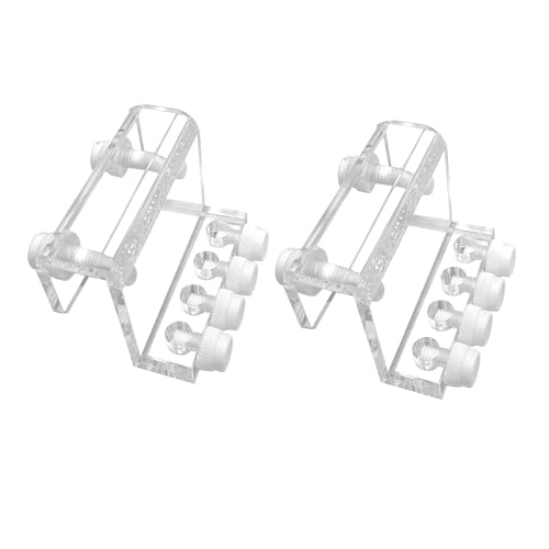 Acrylic Aquarium Soft Tube Fixture Holder for Holding Doing Pump Soft Hose (2 Pieces)