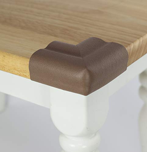 KidKusion Jumbo Corner Cushion | Made in USA | Brown | 4 Pack | Furniture and Corner Protector - color: Brown, size: 4 Pack