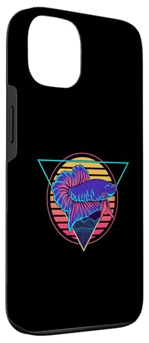 iPhone 13 Retro Betta Fish Futuristic Synthwave Vaporwave Aquarium Case