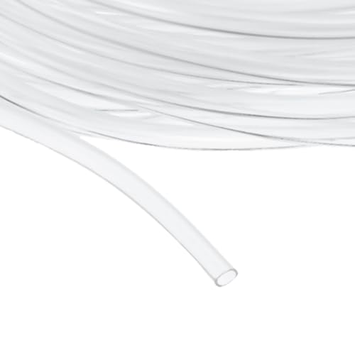 uxcell Clear PVC Tubing, 1.5mm ID x 2mm OD - 15ft PVC Tube Lightweight Vinyl Hose, Transparent Flexible Plastic Water Tubing for Air Oil Water Transfer Aquarium Irrigation - size: 1.5mm ID x 2mm OD