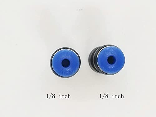 zjxed 1/8" OD x 1/8" OD Pneumatic quick Connector Push to Connect fittings Straight Union/Coupler (Pack of 10) - size: 1/8 inch-1/8 inch
