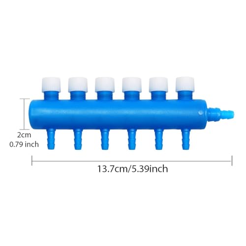Aquarium Air Control Valve, Practical Air Pump Connector, Fish Tank Accessory, Multi-Port, 6 Way - size: 6 Way