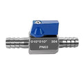 Beduan 3/8” Barb Ball Valve 304 Stainless Steel Mini Shut Off Valve for 3/8 ID Hose Water Gas Fuel Drip Irrigation and Aquariums - size: 3/8" Hose Barb