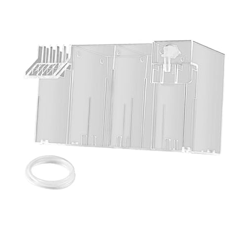 Aquarium Filter Hang on Back External Filter Box Multilayer Filtration Drawer Tray Easy Maintenance Quiet Water Circulation Suitable for Fish Tank, Clear 26x13.5x15cm - color: Clear 26x13.5x15cm