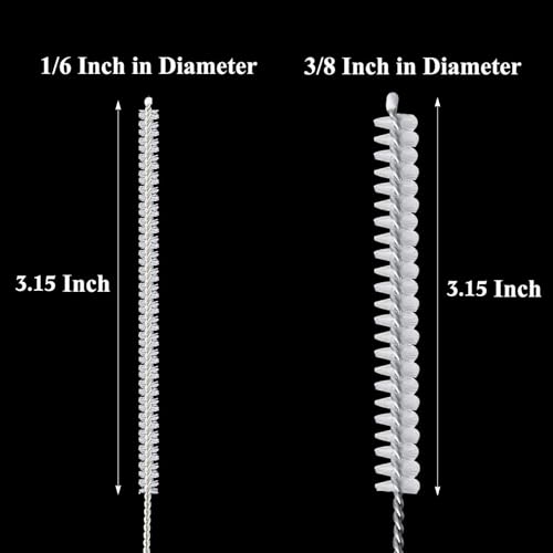 4 Pieces Feeding Tube Brushes, Long Pipe Cleaners Straw Cleaning Brushes, 32 Inches Long with Soft Nylon Bristles Head, Suitable for Cleaning Feeding Tubes - size: 1/6 Inch Diameter