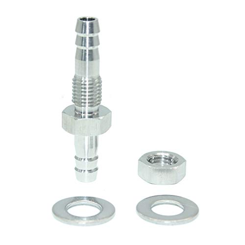 Beduan 5/16" Hose Barb Thru-Bulk Bulkhead Straight Hex Union Stainless Steel Fitting - size: 5/16" Hose Barb, style: Pack of 1