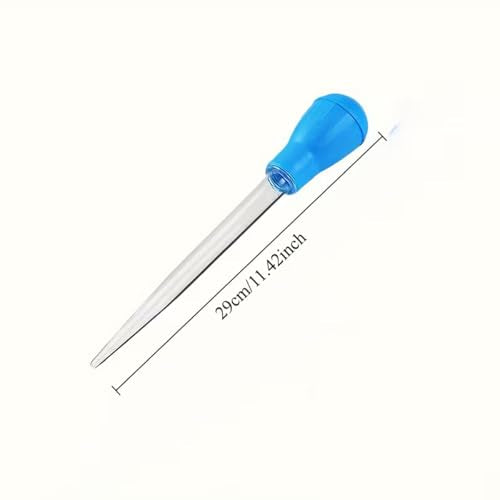 Aquarium Water Changer & Gravel Cleaning Tube, Manual Fish Tank Siphon Vacuum Cleaner with Coral Feeder Dropper, Multipurpose Waste Extractor for Marine Reef & Freshwater Tanks - color: Blue, size: 1PC