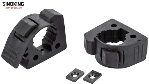 SINOKING Shovel Mount Rubber Clamp for Securing Equipment from 1-1/4" to 1-3/8" in diameter for Home, Garage, Boat, RV, ATV & Off-Road