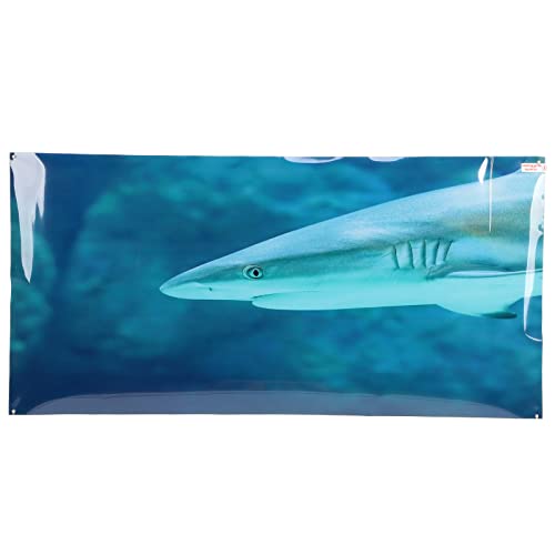 Aquarium Background Paper PVC Self Adhesive 3D Fish Tank Poster, Fade Underwater Scene Sticker with Clear Adhesive Backing for Glass Aquariums and Aquascapes (61 * 41CM) - size: 61*41cm