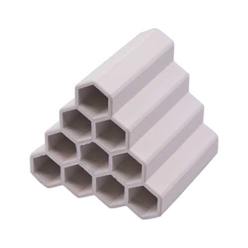 AnRui Ceramic Shrimp and Betta Shelters Ten Holes Fish Tank Decor Honeycomb Tunnel Aquarium Décor Thematic Ornaments for Cichlid, Small Fish, Shrimp to Play Hide Breed Habitat, White