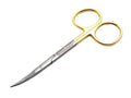 ARTMAN INSTRUMENTS Scissors 4.5 inches Curved with Tungsten Carbide Inserts| Gold Plated Handle Extra Sharp and Durable