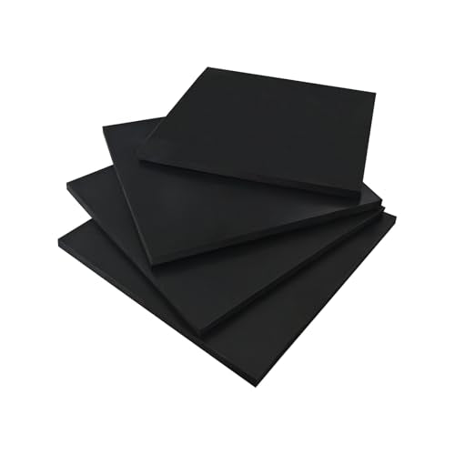 4 Pieces Anti Vibration Pads 1/4 in Thick X 6 in X 6 in, Neoprene Rubber Pads, Hard Rubber Block for Anti-Slip, Shock Absorption, Protection - size: 6in X 6in X 1/4in, style: No adhesive,Rubber