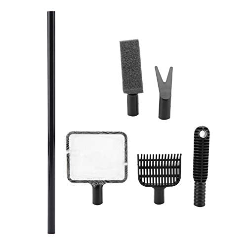 YOUTHINK 4 in 1 Aquarium Cleaning Tool Set Fish Tank Cleaner Brush with Net Shovel Clip for Fish Tank Maintenance Aquarium Gravel Cleaner Pump
