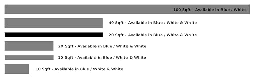Filter Floss, Polishing Filter Pad for Fish Tank & Aquarium Filters - White/Blue - 1'x20' (20 sq. ft.) - size: 1'x20' (20 sq. ft.)