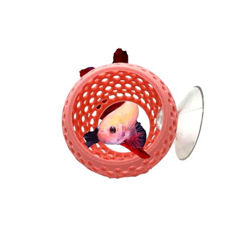 CTWPets Betta Bulb Hide | Betta Rest Fish Tank Ornament | Aquarium Cave with Suction Cup for Small Fish Tank, Betta Habitat, Shrimp Hideout, Aquatic Decor (Bubblegum Pink) - color: Bubblegum Pink