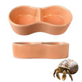 2 PCS Ceramic Hermit Crab Food Dish Reptile Water Dish Hermit Crab Water Bowl Aquarium Accessories for Bearded Dragon Gecko Lizard Snail Frog Turtle Tortoise