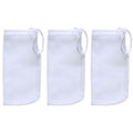 3 Pack 180 Micron Aquarium Filter Bags,Reusable Extra Fine Mesh Media Filter Bags with Drawstring,Applicable to Aquarium Filter impurities,Very Fine Resins Filter (7.5x3.6in)