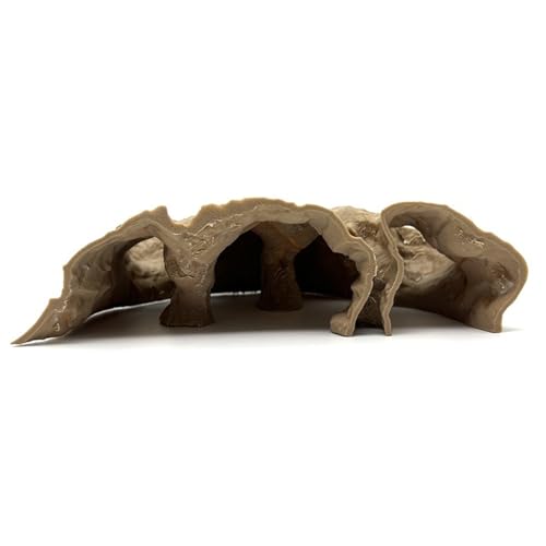 Aquarium Decor, Natural Under Gravel Tunnel Cave,Crystal Shrimp with Wide Tunnel Openings,Tanks Ornament, Safe Hideaway for Territorial Fish Species Natural Aquariums Rock Cave - color: Gray