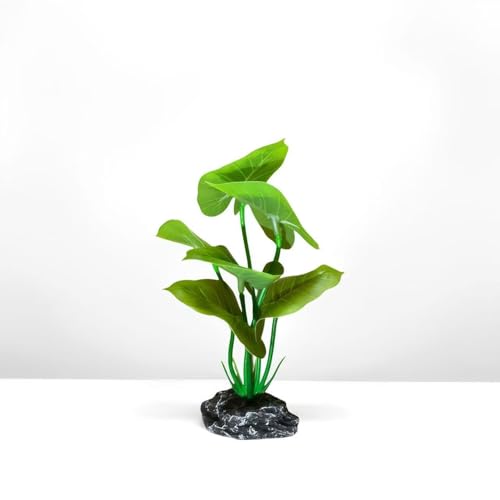 JGbaby Artificial Aquarium Plants,Fish Tank Decorations Betta Leaf Hammock 7in Realistic Silk & Plastic Plants, Hideout Decor for Betta. Goldfish,Reptiles,Small Tanks (Green Type-A) - color: Green Type-a, size: 7 inches