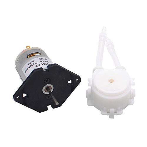 INTLLAB 4pcs/Pack 12V DC DIY Peristaltic Liquid Pump Dosing Pump for Aquarium Lab Analytical, Flow Rate 5~100 mL/min
